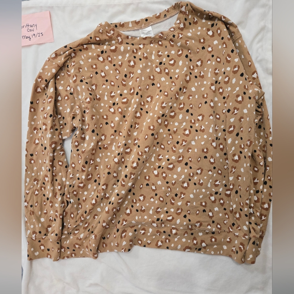 Jax and Lennon Leopard Bamboo Pullover XL